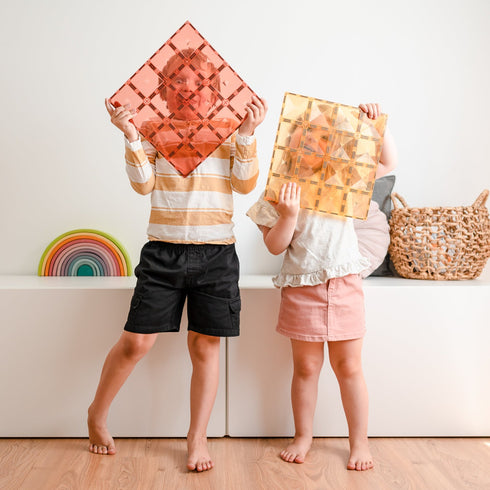 CONNETIX - 2 Piece Lemon & Peach Base Plate Pack
